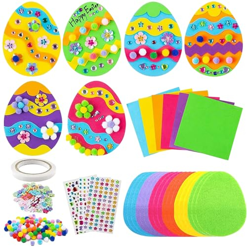 ZDQC Ostereier,DIY Osterdeko,Ostern Kinder,Anhänger Hase Ostern,Ostern Kaninchen,Moosgummi Ostern,Osterdeko (Ostereier)