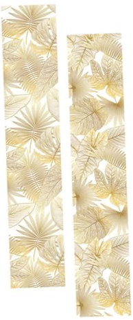 Veemoon 2 Hojas etiqueta de la puerta ribete dorado pegatina decoración de oficina decoración de oro emblemas suministro de puerta delicado fotomural de puerta exterior apliques lámina 3d