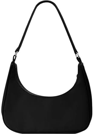 Umhängetasche Damen Handtasche, Handtasche Vintage, Leder Crossbody Schultertasche,90s Women's Shoulder Bag, Tasche Kleine Segeltuchtasche Nylon Retro Achsel Tasche für Weihnachten und Geburtstag