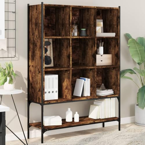 Bulliing Bücherregal Regale FüR BüCherregale Book Shelf Regale BüCherregal Räuchereiche 102x30x141,5 cm Holzwerkstoff