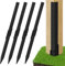 4 Pack Fence Post Repair - Fence Post Anchor Ground Spike for Repair Tilted/Broken Wood Fence Post, Easy to Install & Double Firm（Black）
