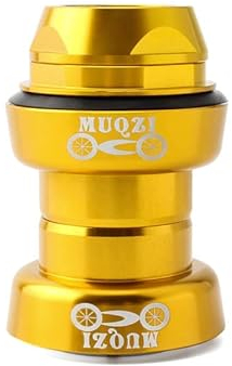 MAYANGYANG Bike Headset 30mm Bike 1 Inch Headset For 25.4mm Threaded 22.2mm Fork Stem Road Racing Fixed Gear Bicycle Bearing Headsets Headset Bearings(Gold)
