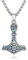 PARYFO Collier marteau de Thor Mjolnir en argent sterling 925 - Pendentif viking - Amulette viking - Cadeau pour femme et fille, Argent sterling, coquille d'ormeau