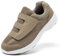 puruismate Chaussures pour diabétiques pour homme - Slipper extra larges avec fermeture réglable pour pieds enflés et œdèmes - Baskets de randonnée légères et respirantes, kaki, 41 EU Large