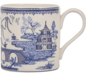 WiseAccordio Bone China Willow Mug, Traditional Design, Blue-Tone Pattern,Beautifully Designed Mug | Mugs for Tea & Coffee for Gift | Coffee Mugs & Tea Cups for Home, Office or Shops