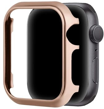 Glitzer Schutzhülle Kompatibel mit Apple Watch Serie 3 42mm Gehäuse Roségold, Bling Glitzer Uhrengehäuse Aluminium Uhrenabdeckung Kratzfest Stoßfeste Hüllen Kompatibel mit iWatch 42mm Serie 3/2/1