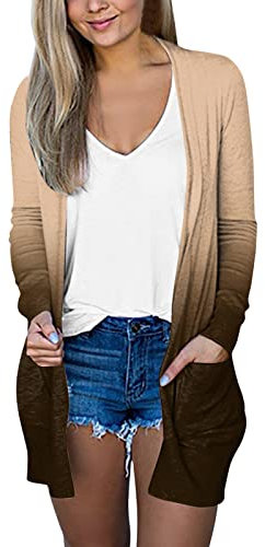 SKTIISN Damen leichte Strickjacke Strickjacke Damen Weiss 48 feinstrick Cardigan Damen Strickjacke Damen Sommer lang locker Hoodie sassyclassy Cardigan übergangsjacken Damen günstig Blaser Jacke