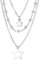 MILAKOO Multi-layered Chains Halskette für Frauen mit Schloss Anhänger Dreifach Pentagramm Charms Y2K Unregelmäßige Halskette