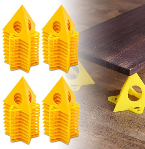 Sxutop Support Pyramide de Peinture 40 Pièces Cônes de Peinture Jaune Supports de Peinture en Toile Peinture Stand Triangulaires en Plastique pour Peinture,Meubles