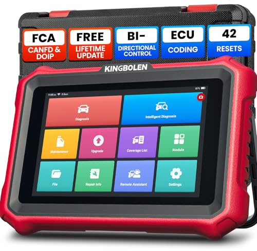 KINGBOLEN K8 Elite Diagnosi Auto in Italiano, Bidirezionale OBD2 Auto Diagnostica, Codifica ECU online, Diagnostica avanzata del sistema, 42+ Reset, FCA SGW, CANFD&DOIP, Aggiornamento Gratuito a Vita