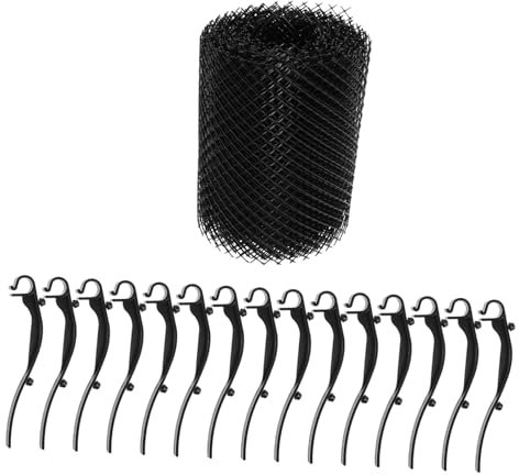 jojofuny Gutter Protector Mesh Gutter Leaf Guard Cover for Rain Leaves 16cm 6m Anti-Blocking Filter Gutter Strainer