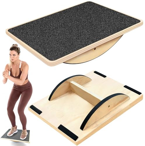 VEEKAY Tablero de Equilibrio de Madera,Entrenadores de Equilibrio,Tabla basculante, Tabla de Equilibrio Antideslizante,para Debajo del Escritorio