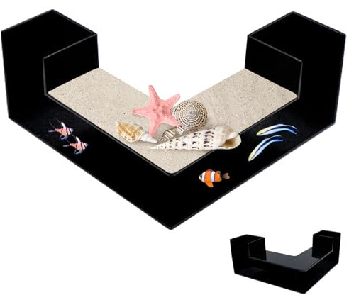 LPEPLL Eckiger Aquarium Tunnel aus ABS, Versteckhöhle für Garnelen Fische Krebse, Deko Zubehör für Süß- und Meerwasseraquarien