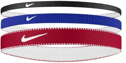 Nike Flex Classic Mixed Width 3PK Bandeau pour homme Game Royal/University Red/White One Size