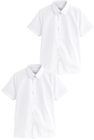 NEXT Jungen Kurzärmelige Stretch-Hemden im 2er-Pack 98-176