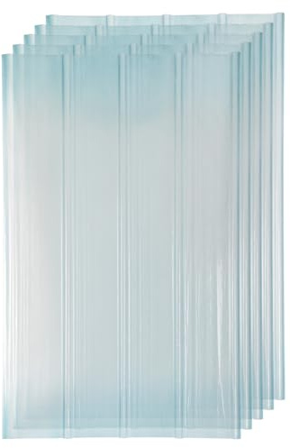 Jaxguom FRP-Trapezblech Wellplatten 2mm FRP-Tageslichtplatten für dach Dachplatten Wellbahn Profilplatten Trapez Ersatzplatten -frostbeständig & UV-beständig 5 Stück