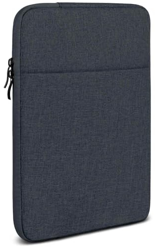 moex Tablet Hülle für Blackview MEGA 8 Tasche mit Reißverschluss und Fach für Zubehör, Nylon Stoff Sleeve weich Gepolstert, Schutzhülle Minimalistisch Dash Case, Anthrazit