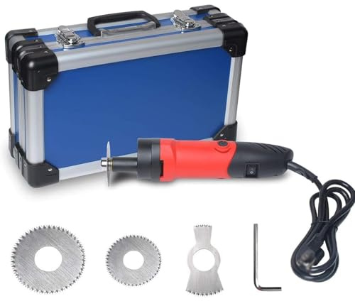Sierra eléctrica para yeso médico, cortadora de yeso ortopédica con velocidad ajustable de 13000rpm, 3 cuchillas, sierra portátil para retirar yesos, sierras para vendajes(Red)