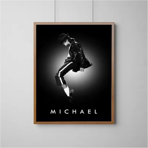JEBGOEHS Michael Jackson Poster - Kunstdruck im Retro-Stil (50x70cm) · Zeitlose Wanddekoration für Wohnzimmer & Schlafzimmer · Ohne Rahmen