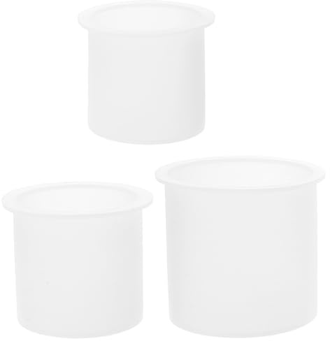 OATIPHO Lot de 3 Moules Cylindriques en Silicone 60Mm 50Mm 40Mm pour Fabrication de Bougies Piliers Photophores et Résine Moules Ronds Flexibles pour Loisirs Créatifs DIY