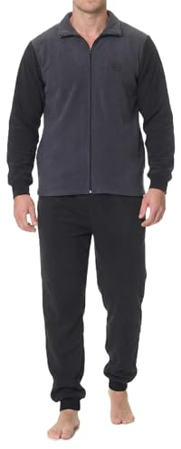 NORMANN Eleganter Polarfleece Herren Hausanzug Trainingsanzug Freizeitanzug Jogginganzug