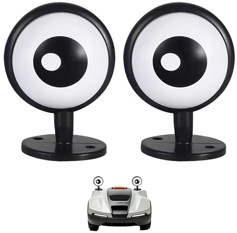 HAOBIN 3D Augen Dekoration Rasenmäher Schwarze Wetterfeste Design Garten | Roboter für Rasenroboter, Professionelle Montage, Zubehör und Accessoires, Outdoor Wetterfeste Design Rasenmäher Schwarze