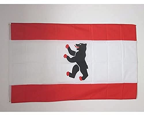 AZ FLAG - Flagge Berlin Zivile - 150x90 cm - Berlin Fahne 100% Polyester mit Messing-Ösen - 110g