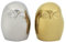 BIA Owl Salt & Pepper Shakers Gold & Platinum