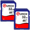 QUMOX 2X 32Go SDHC 32 Go Class 10 UHS-I 32Go Secure Digital Carte Mémoire
