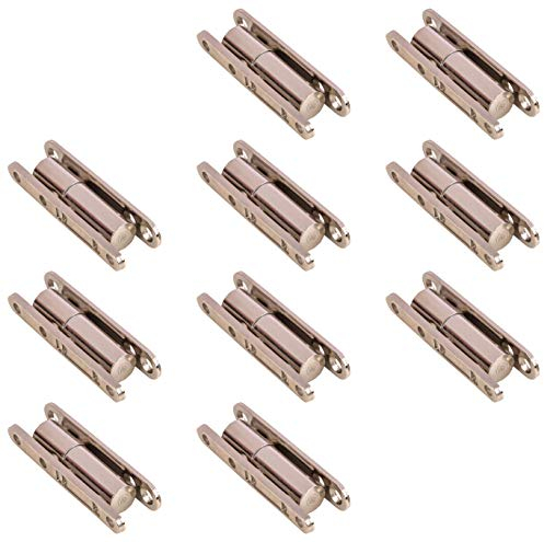 Gedotec Paumelles de rénovation en acier nickelé | 10 pcs charnière de porte avec technique de palier lisse sans entretien | Diamètre : 15 mm | Paumelles pour portes en bois