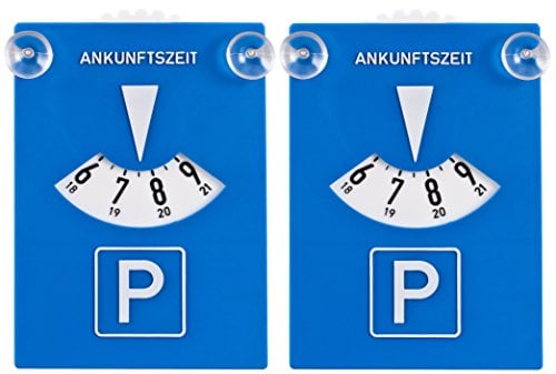 DIYexpert 2er Pack Parkscheibe Kunststoff mit Saugnäpfen