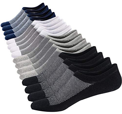Ueither Calzini Fantasmini Uomo Sneaker Calze Taglio Basso Corti,Calze Invisibili in Cotone (Colore 2 (8 Paia),38-44)