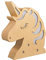 Rayher Pappmaché Licht Einhorn, 17x20x4cm, warmweißes Licht, Batteriebetrieben, FSC Recycled 100%, Pappmaché Leuchte, 67283521