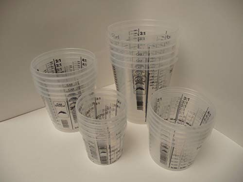 Unbekannt Vaso mezclador de pintura en varios tamaños con escala (50 x 1400 ml)