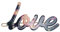 Koobysix Haarspange mit englischem Schriftzug Love
