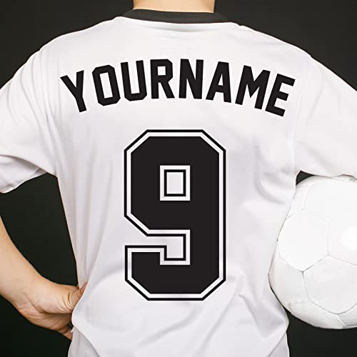 Custom Sports Kit Name and Number Iron On | Personalised Iron On Jersey Kit Number and Name | Custom iron on name transfers