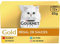 GOURMET | GOLD | Régal de Sauce | Aliment équilibré pour Chat Adulte | Filettines en Sauce |Au Bœuf, Poulet, Saumon, Thon | Portion Individuelle | Boîtes | Lot de 8 (12 x 85 g)