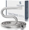 SANTRAS® Metall Duschschlauch PREMIUM 2,00 m lang mit Wassersparer in Chrom– Besonders flexibeler Brauseschlauch mit DURCHFLUSSBEGRENZER in Edelstahloptik
