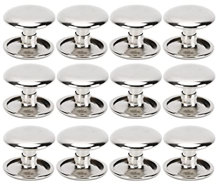 200 Rivetti in Pelle Decorazione Artigianale per Borse Cinture Scarpe e Cappelli Set di 200 Rivetti Tubolari in Metallo con Borchie Dimensioni 12x10mm