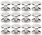 200 juegos de remaches de cuero de remache de doble tapa Espárragos de metal tubulares para reparaciones artesanales de cuero Bolsas Sombrero Zapatos Costura Decoración 12x10mm(Plata)