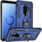 Fetrim Custodia per Galaxy S9 Plus, Cover PC TPU Cassa Shell Supporto di Anello Rotante Case per Samsung Galaxy S9 Plus Blu Navy