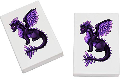 Azeeda 2 x 45mm 'Amethyst-Drache' Radiergummis (ER00026964)