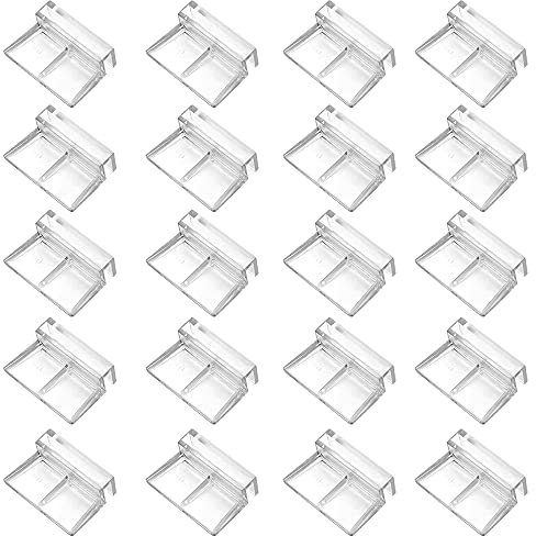 20 Stücke Aquarium Abdeckung, Aquarium Unterstützung Halter, Aquarium Glasabdeckung Clip, 6 mm Klar Acryl Universal Aquarium Acrylhalterung für Randlose Aquarien