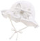 XIAOHAWANG Sommerhut Baby Mädchen UV Schutz Sonnenhut Mütze Baby Sommer Mützen Baumwolle Mit Schleife und Bindebändern (Weiß, 48cm(6-12 Monate))