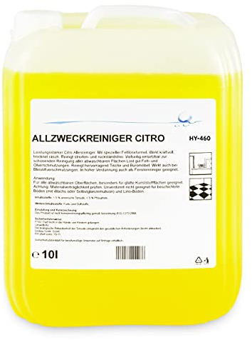 10 Liter Allzweckreiniger - Citro | streifenfreier Glanz | löst gründlich Fett- & Ölverschmutzungen | besonders materialschonend |Profi Qualität - MADE IN GERMANY