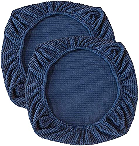 Sunnyway Stretch-Stuhlhusse Bezug für Bürostuhl Waschbarer elastischer Sitzbezug Computer-Bürostuhl Bezug Universal Stuhl Bezüge Drehstuhl Bezüge Set für Bürostuhl Armlehnen Stuhl 2 Stück Navy blau