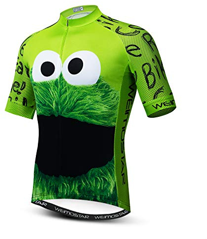 Herren Radtrikot Fahrradtrikot Tops Kurzarm Kleidung, Grüne Augen, XL