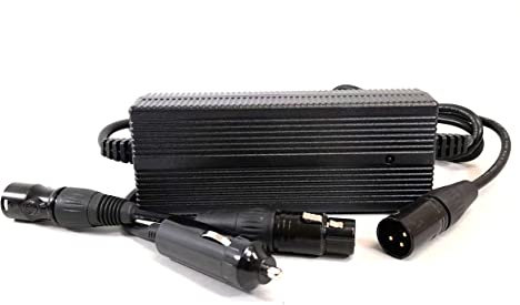 Enerpower DC-DC Battery Charger, 12V-24V to 14.4V 7A, XLR-3 for LiFePo4, AGM Batteries