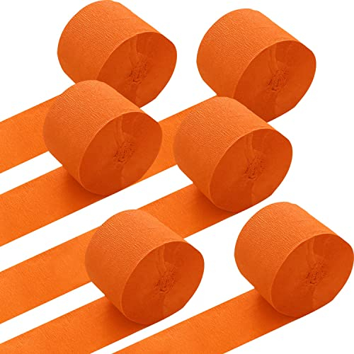 CC wonderland zone 12 Rolls Orange Kreppbänder,Krepppapier Luftschlangen Feier Dekoration,jeweils 4.5CMx25M