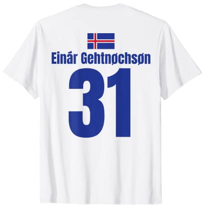 Isländische Namen Auf Sauf Trikot 31 | Fussball Island Malle T-Shirt
